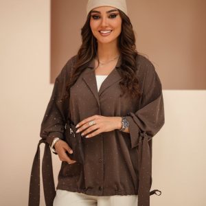 شومیز پایین گتر نگین دار کد 17318